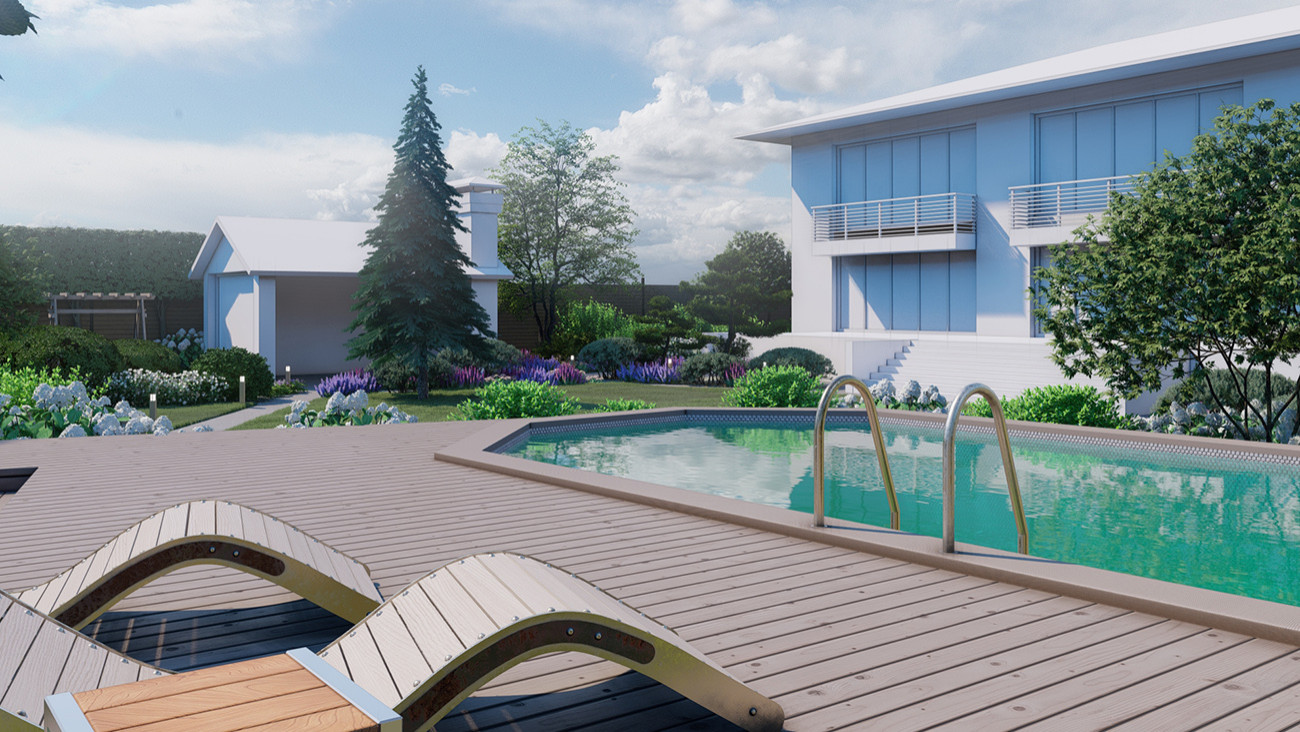 Визуализация проекта частного сада