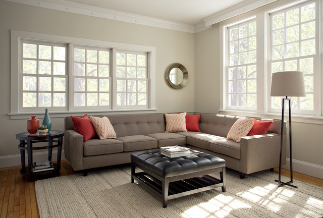 Draper Sectional Traditional Living Room Boston By