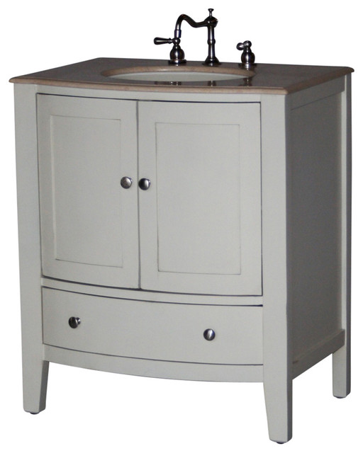 30" Contemporary Style Single Sink Bathroom Vanity Model 4512-30IV BE ...