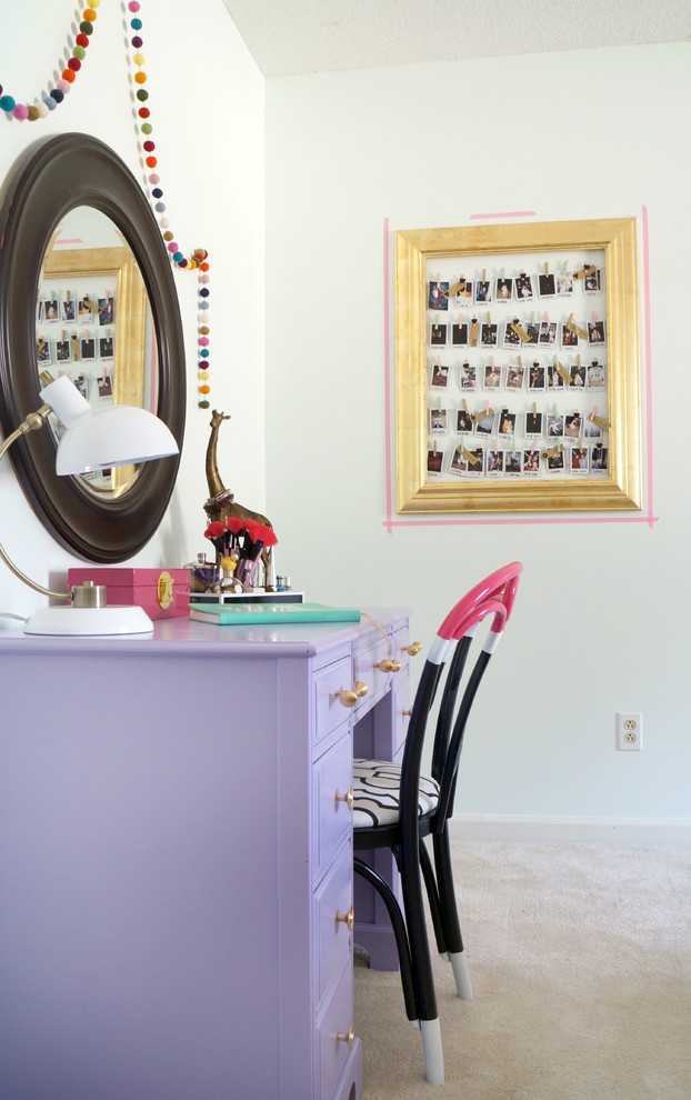 Kids' bedroom - bedroom and mid-sized eclectic girl kids' bedroom idea