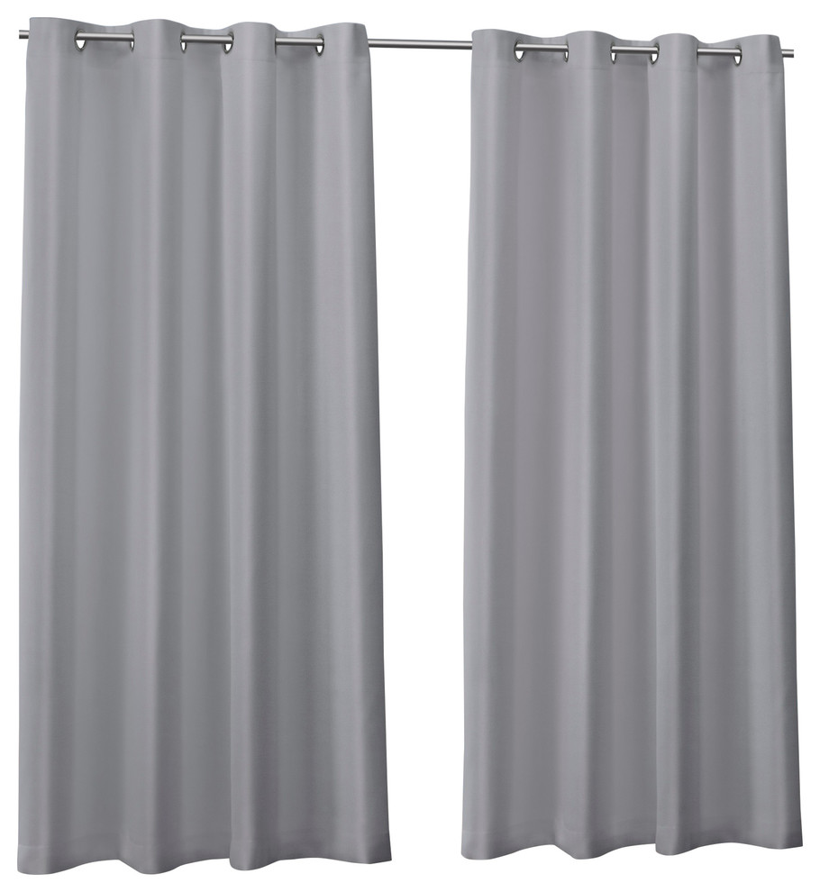Canvas Indoor/Outdoor Grommet Top Curtain Panels, Set of 2 - Contemporary -  Curtains - by Amalgamated Textiles, USA | Houzz
