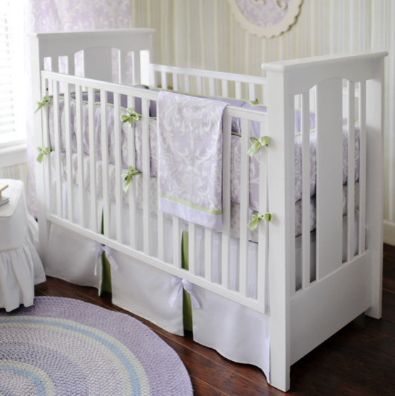 Quick Ship! Sweet Violet Bumper-Free Crib Bedding Set