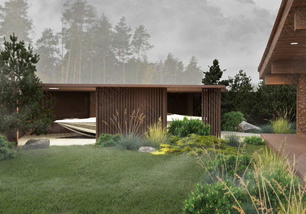 Вид на навес для катера