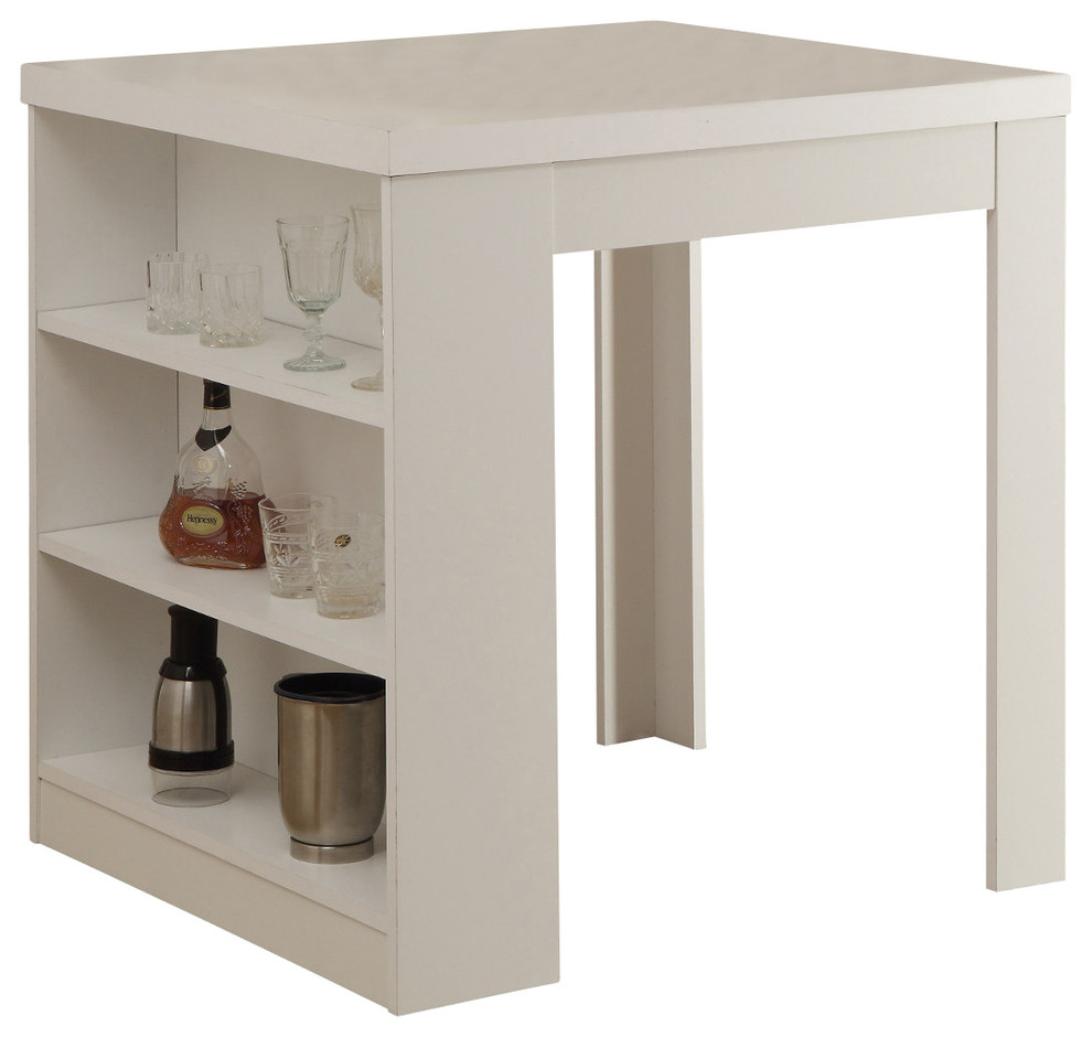 White Hollow-Core 32in. x 36in. Counter Height Table