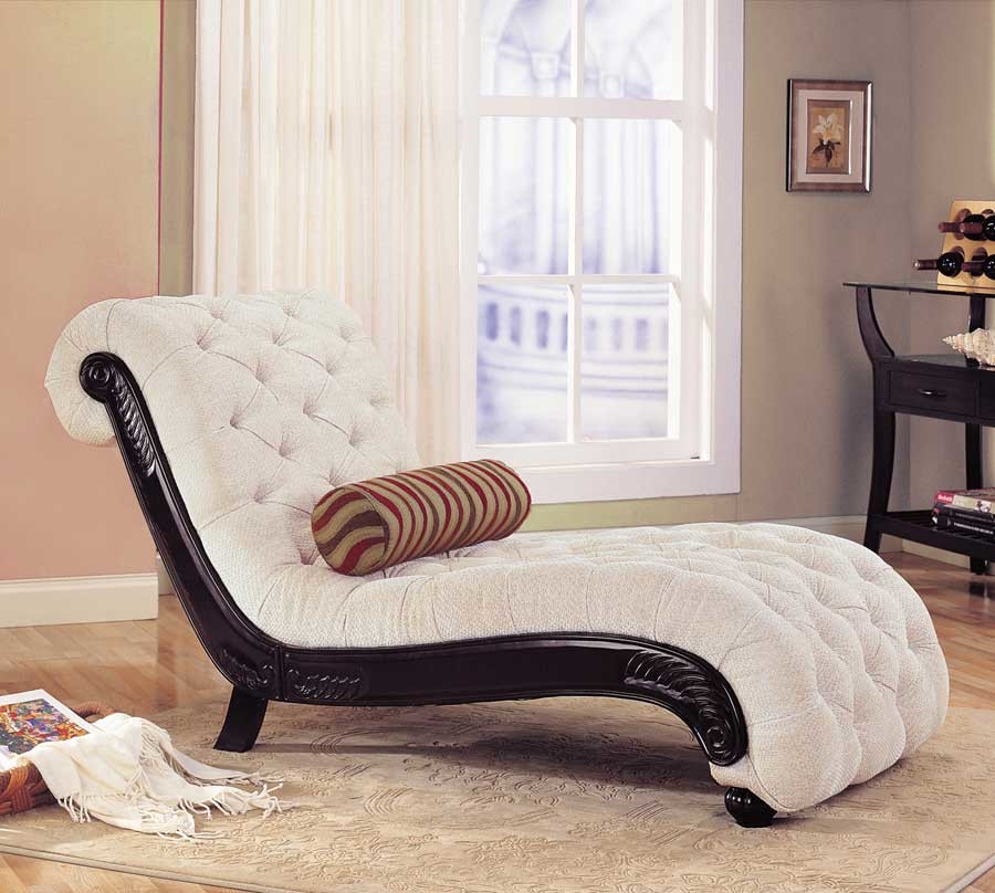 Beige Traditional Chaise