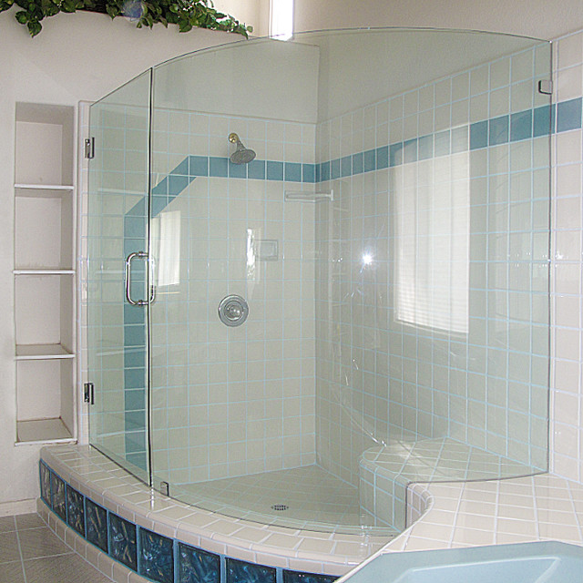 Curved Shower Glass Traditional Bathroom San Diego by Cast