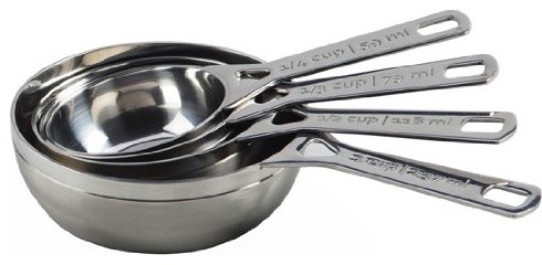 Le Creuset Polished Stainless Steel Measuring Cups, Set of 4