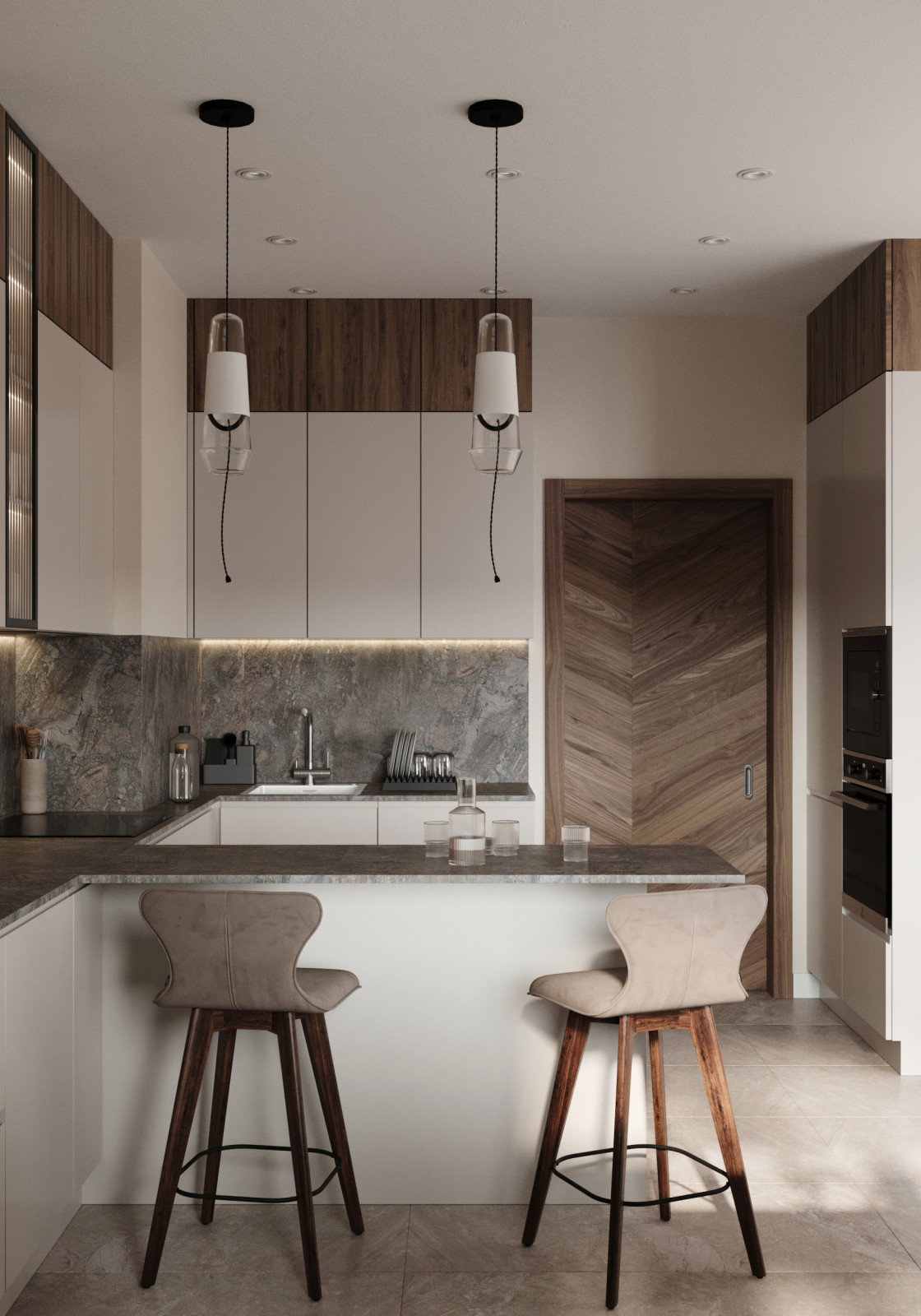 Кухня в квартире на набережной Адмирала Лазарева