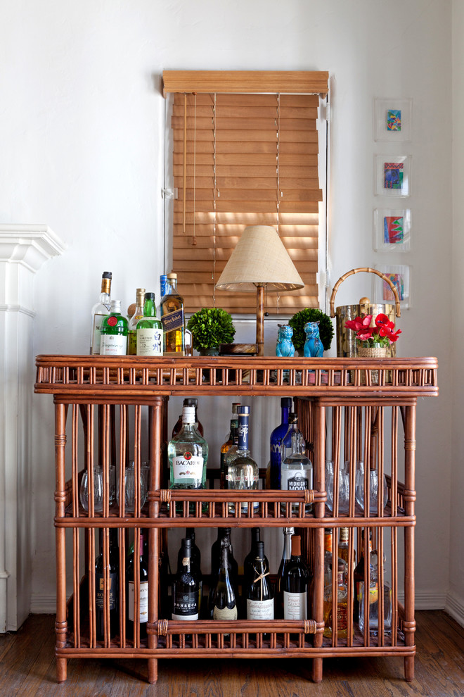 Inspiration for an eclectic home bar in Los Angeles.