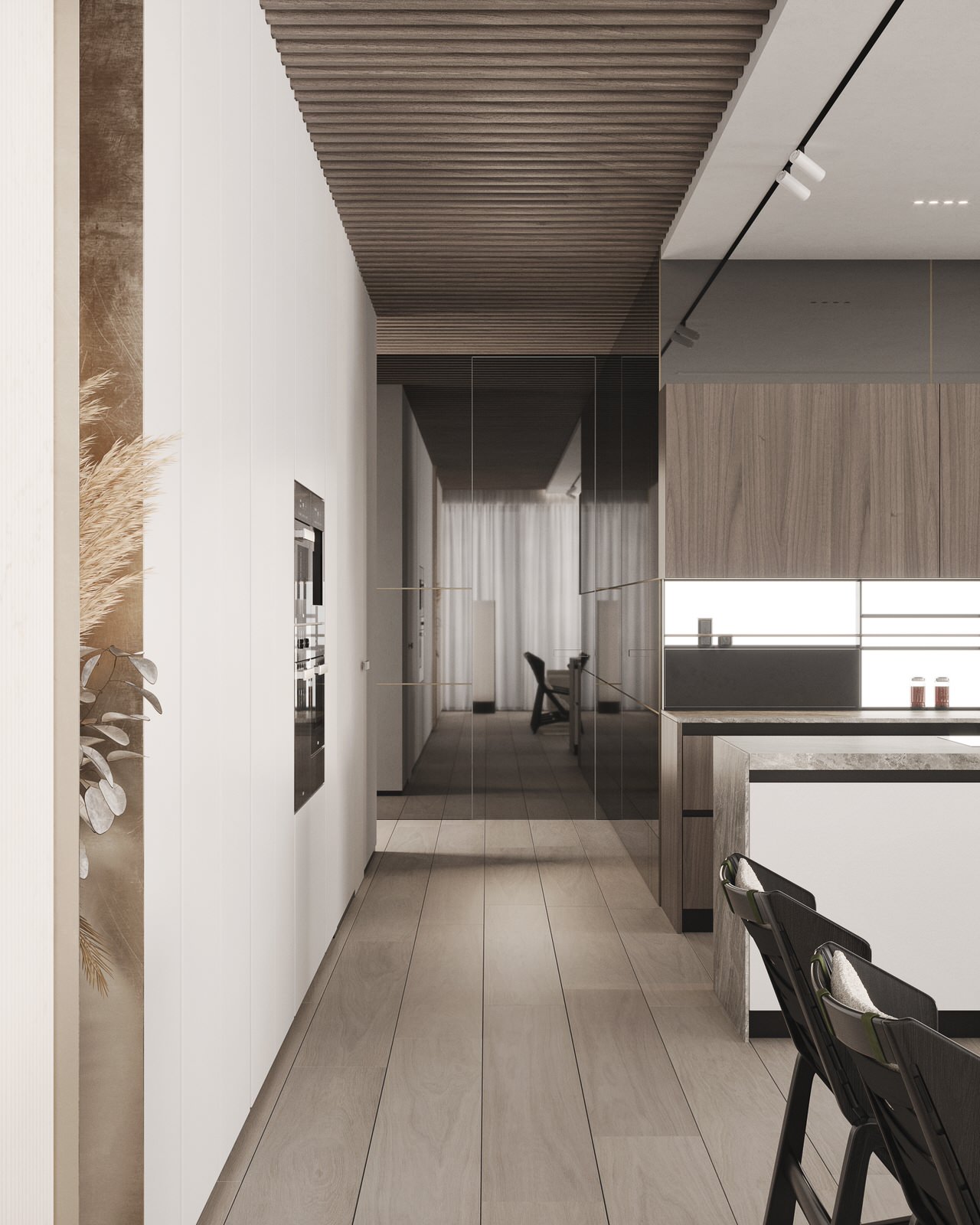 Modern megalopolis apartment