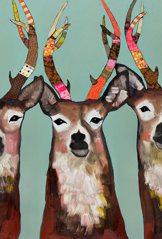 Designer Deer Tea Towel by Eli Halpin