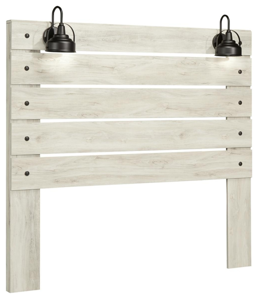 Cambeck Whitewash Panel Headboard Farmhouse Headboards by Ashley