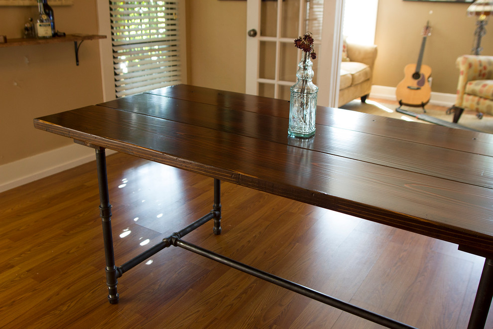 6ft Iron & Wood Dining Table Rustic Dining Tables Los Angeles
