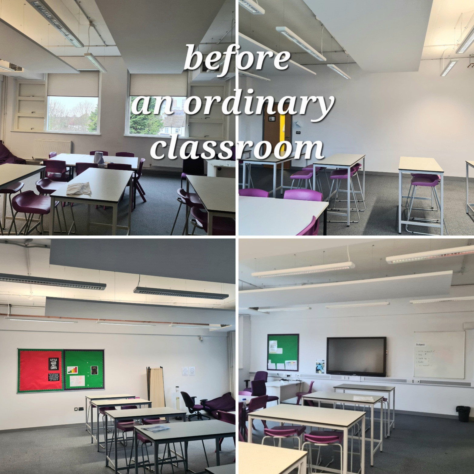 Classroom to Meditation Room Transformation