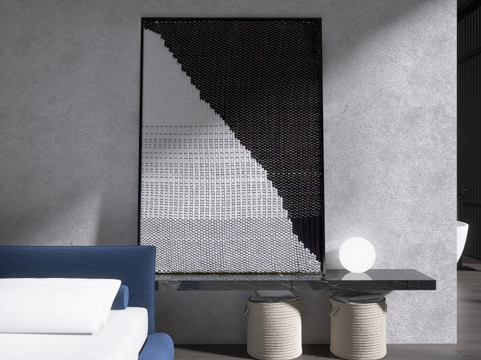 Спальня с атмосферой спокойствия  интерьер мастер блока спальни с ванной