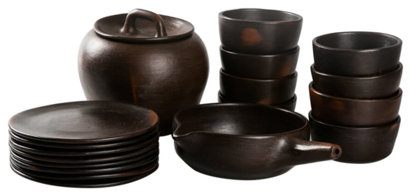 Bocono Pottery Set, Set of 14