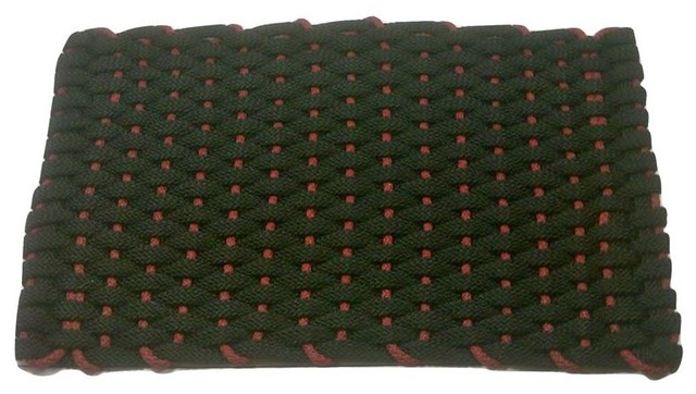 20"x34" Rockport Rope Mat, Tan With Black Insert
