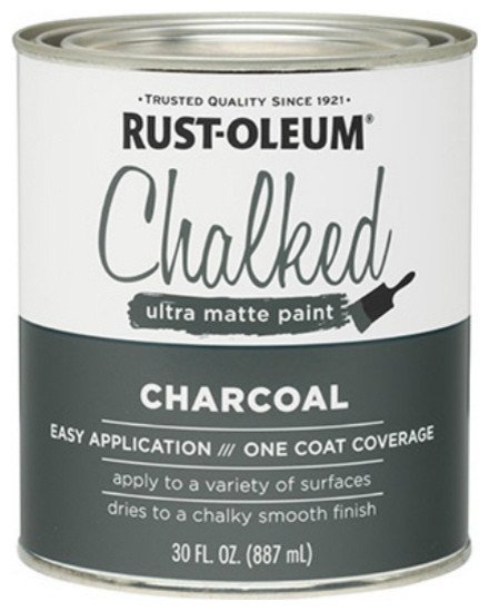 Rust-Oleum® 285144 Chalked Ultra Matte Paint, 30 Oz, Charcoal