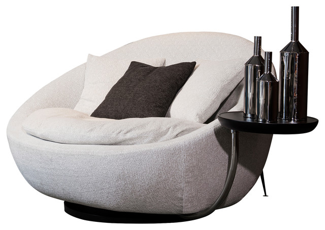 Divani Casa Alba Modern Gray Fabric Chair With Tray Armchairs And Divani Casa Alba Modern Gray Fabric Chair With Tray
