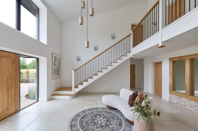 Industrial Barn Conversion contemporary-entrance