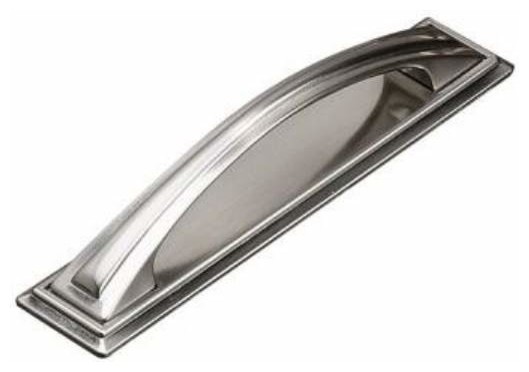 Richelieu Classic Metal Smooth Pull Backplate 128mm Nickel