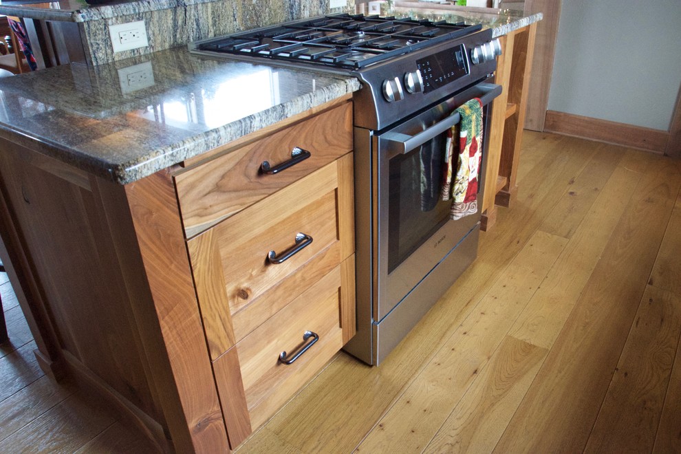 Inspiration for a rustic kitchen remodel in Minneapolis