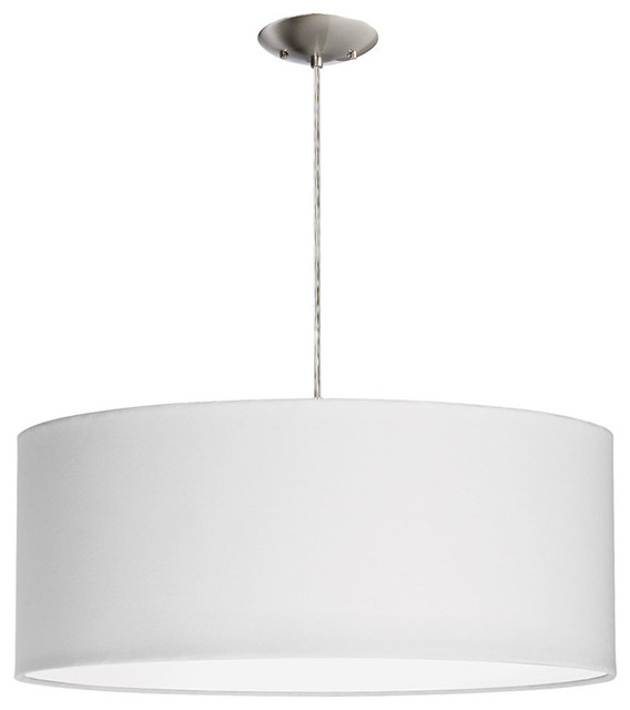 Dainolite 3 Light Drum Pendant With White Shade And Diffuser Dainolite 3 Light Drum Pendant With White Shade And Diffuser