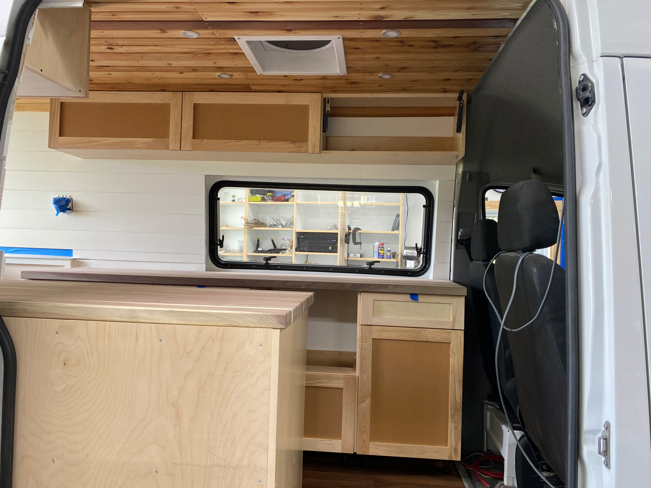 Custom Camper Van Cabinetry for Client