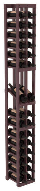 2 Column Display Row Wine Cellar Kit, Pine, Burgundy/Satin Fi