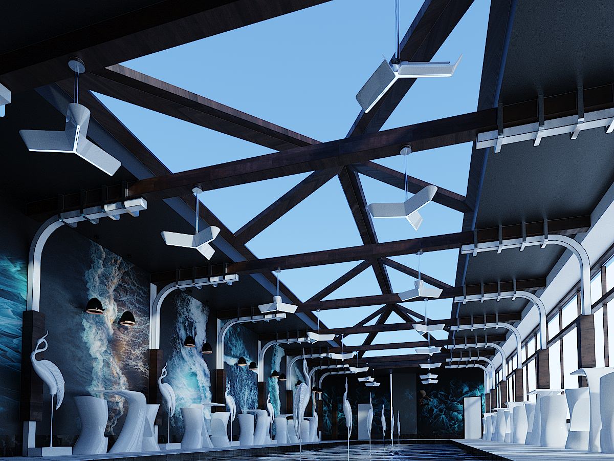 Дизайн проект интерьера бассейна