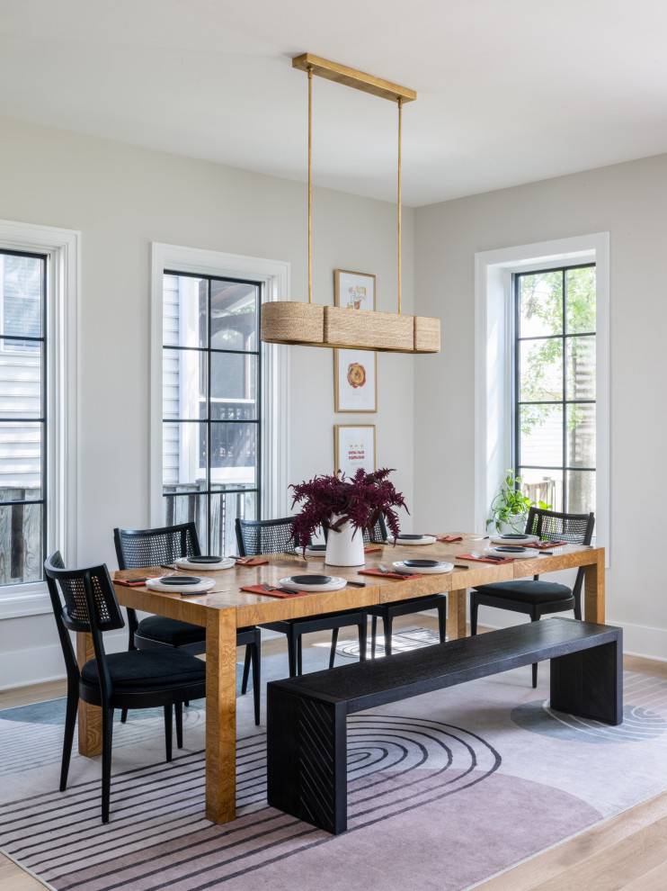 North Arlington Organic Modern Custom Home - Transitional - Dining Room ...