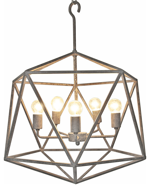 Barkley Industrial Loft Geometric Metal Chandelier Industrial