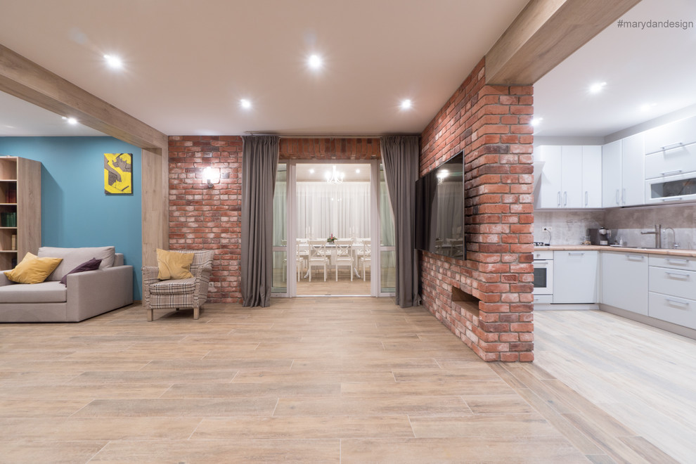 Гостиная Кухня Столовая