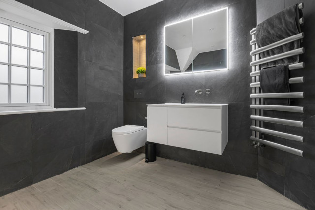 Case Study: Bathroom Renovation Project in Reigate contemporary-bathroom
