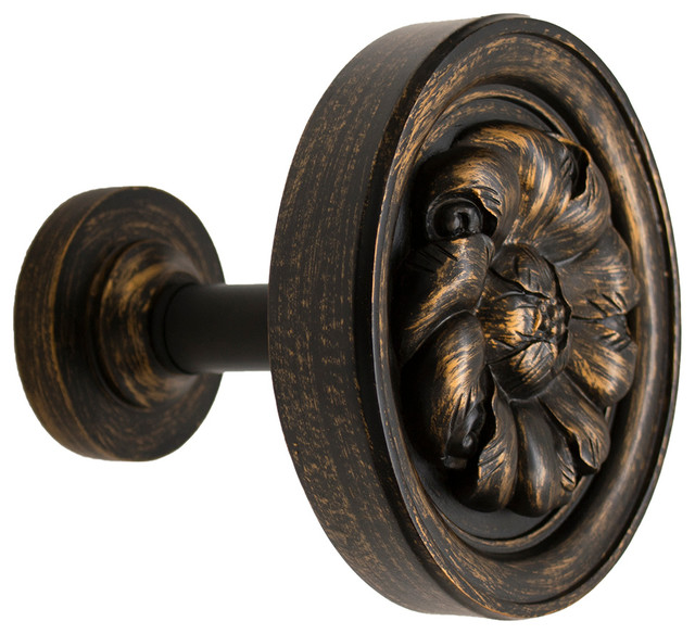 Large Petros Drapery Medallion Holdback Traditional Window