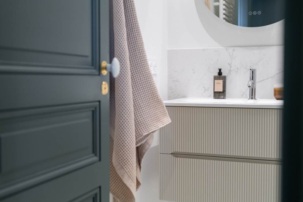 Inspiration pour une salle de bain design.