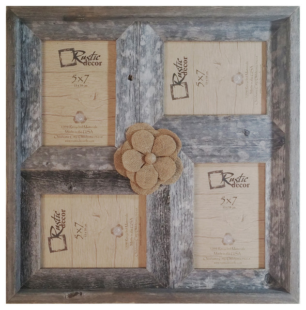 Shabby Chic Woodland Multi Photo Frame ~ Wooden Collage Picture Frame 