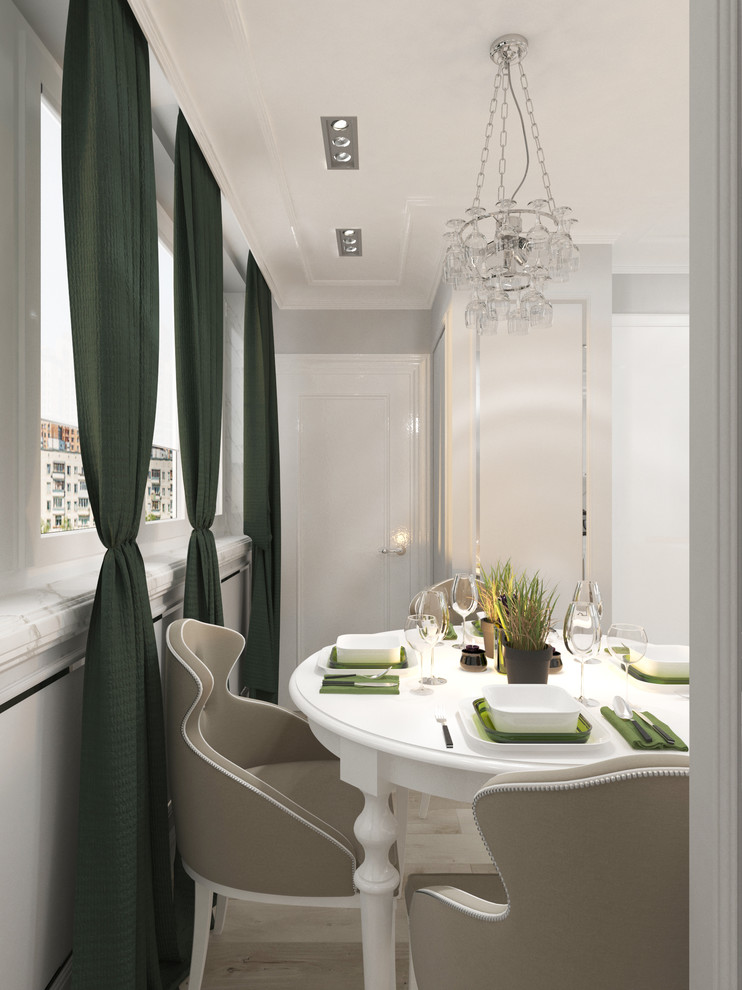 Кухня-гостиная в неоклассике