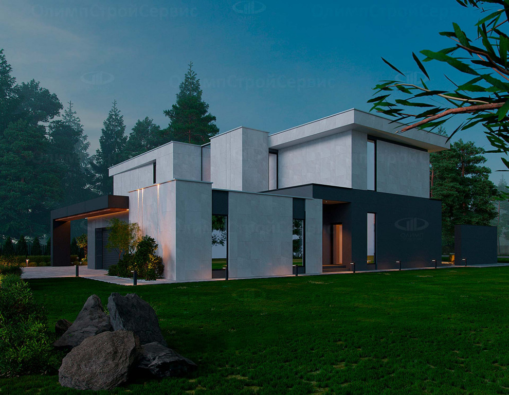 Современный дом «Бремор» с плоской крышей