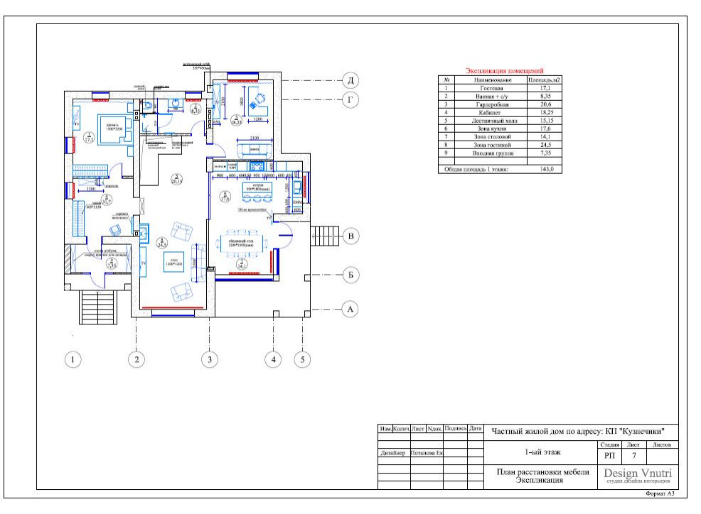 Рабочий проект загородного дома 500 кв.м.