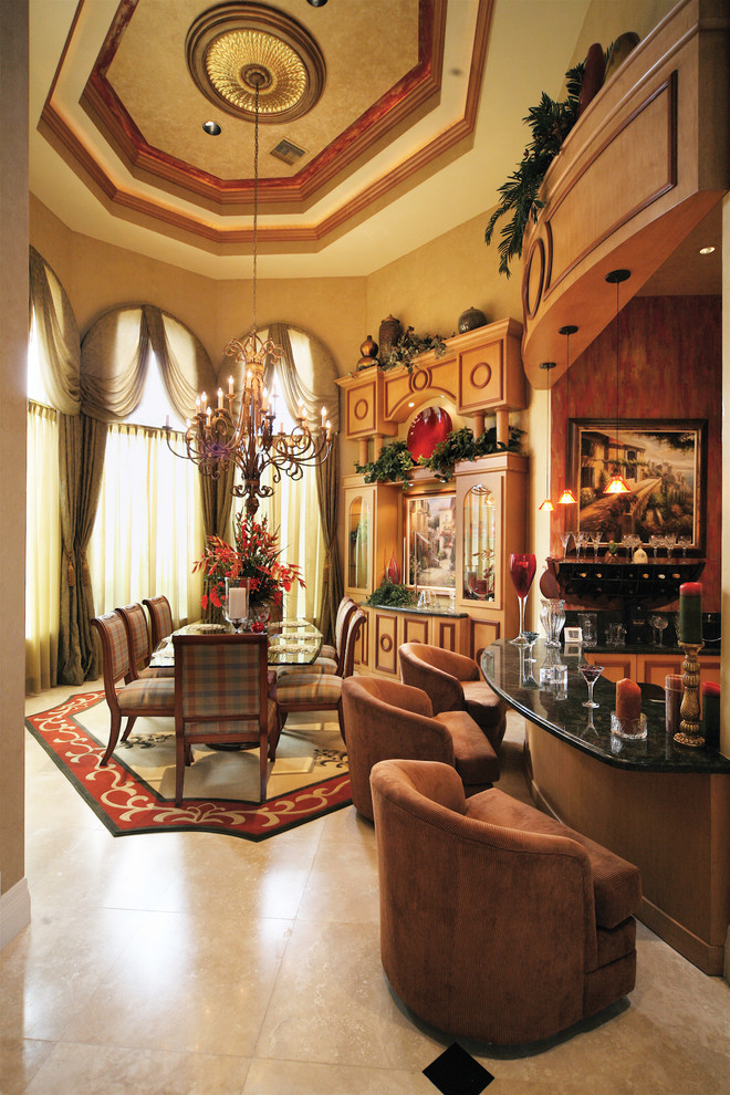 Inspiration for a transitional home design remodel in Miami