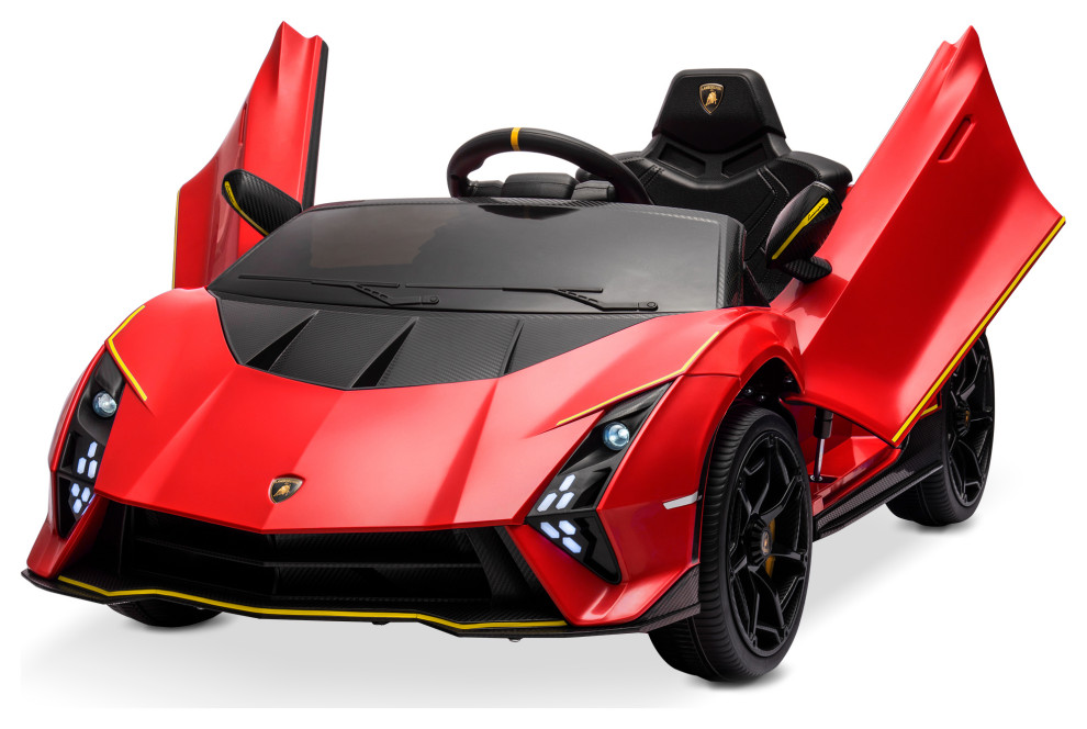 Kidzone 12v Licensed Lamborghini Autentica Kids Ride On Car With 4 Motors, Red