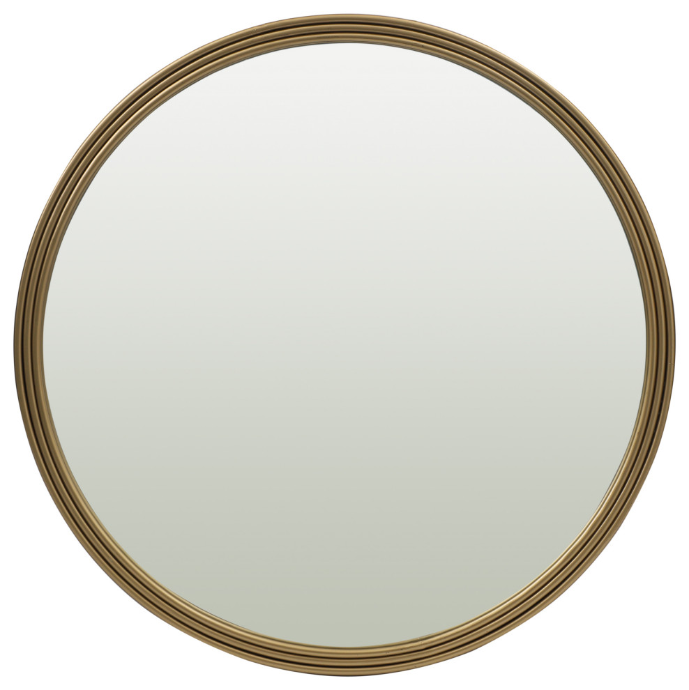 Utopia Alley WallMounted Bathroom Mirror, 24'', Gold Transitional
