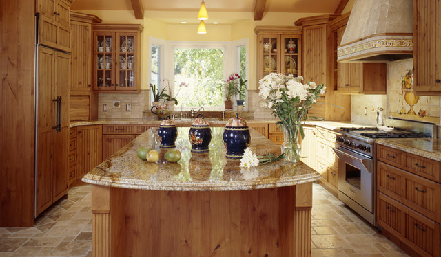 Juparana Persia Granite Countertops Traditional Kitchen