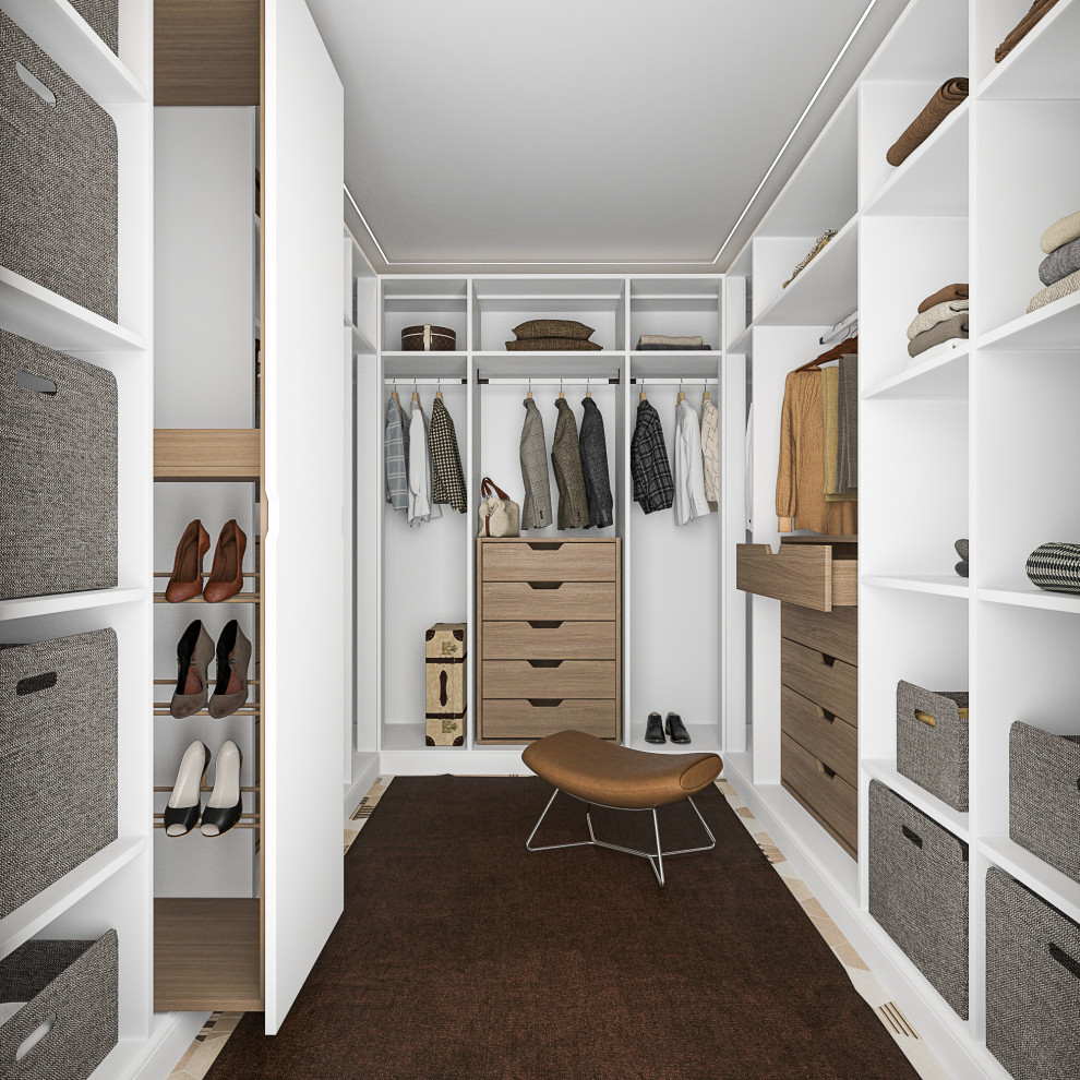 Гардеробная в проекте квартиры джапанди