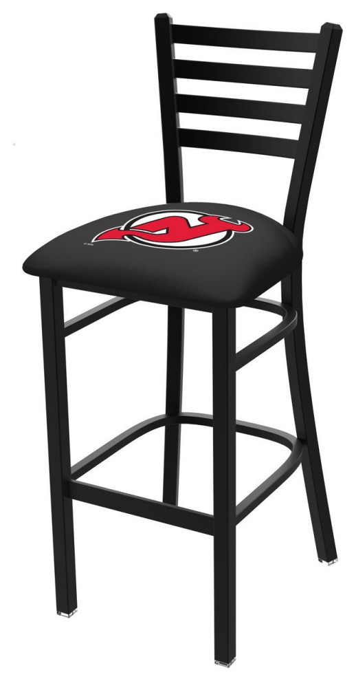 Holland L004 New Jersey Devils 25" Stationary Counter Stool Black