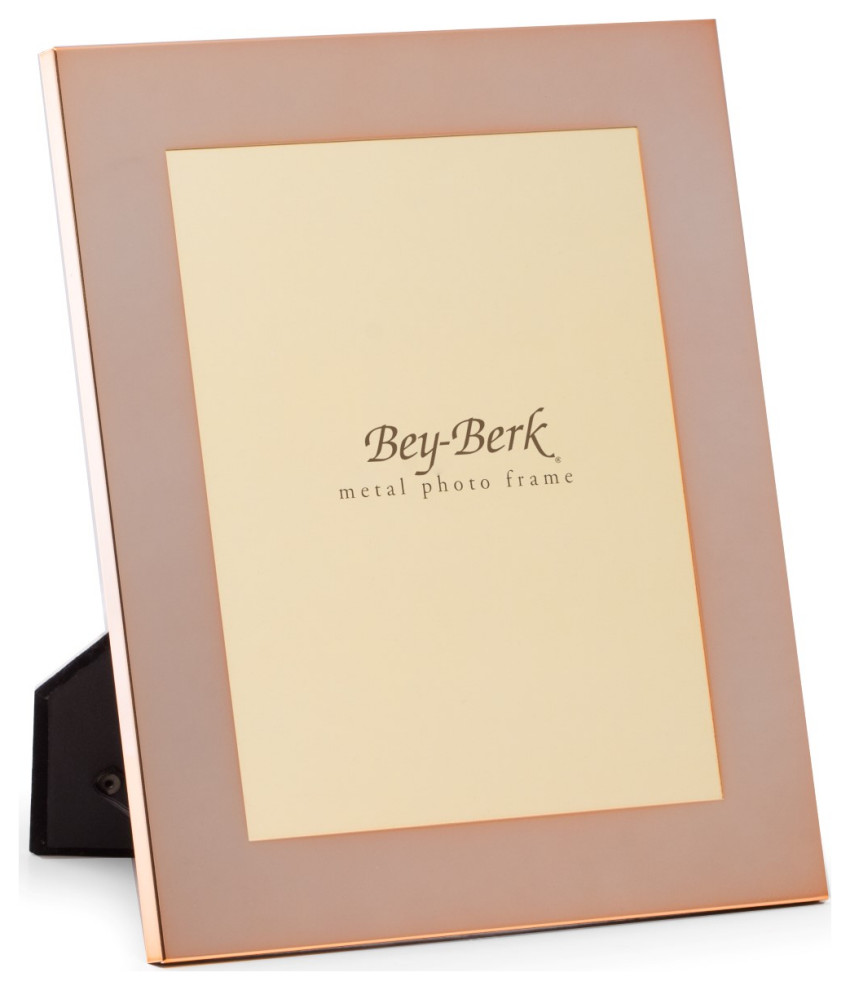 Copper Finished 8"x10" Picture Frame, Easel Back Contemporary