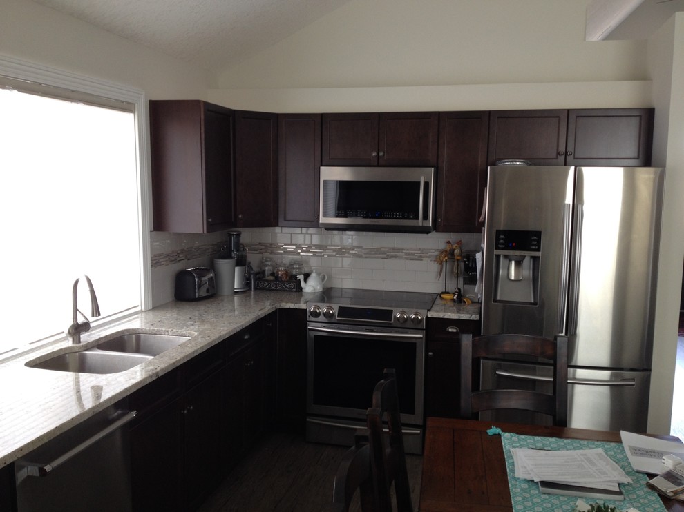 Mountain style kitchen photo in Calgary