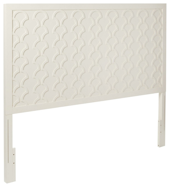 My Home Furnishings Amanda Queen Panel Headboard in Creamy White, Queen Size Headboards by
