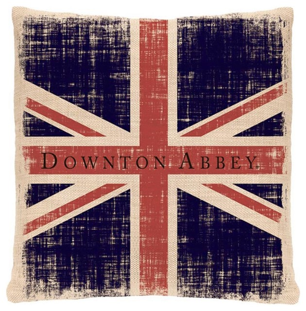 18 Downton Abbey British Union Jack Decorative Square Throw 18 Downton Abbey British Union Jack